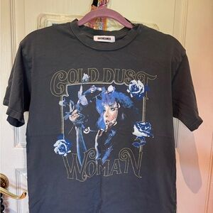 Daydreamer Charcoal Graphic Tee with Blue Accent